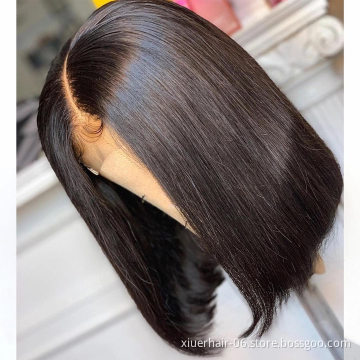 Braizillian Hd 13X6 Lace Wigs 200% 5*5 Hd Lace Wig Brazillian Human Bob 13*4 Lace Front Short Wigs With Bangs